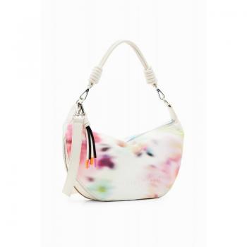 Desigual Chic White Expandable Handbag with Contrasting Accents