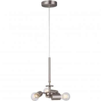 Lámpara colgante Baymont 3 luces níquel satinado 34cm E27