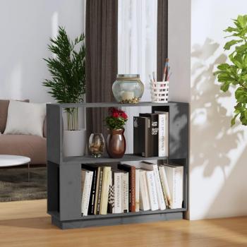 Librería/Partición Gris 80x25x70 cm Madera maciza de pino