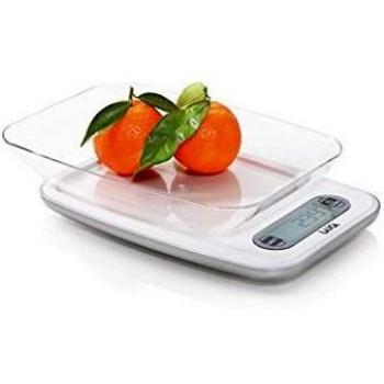 Laica Balanza Electronica Plata 5 kg, Plástico, Blanco + bol