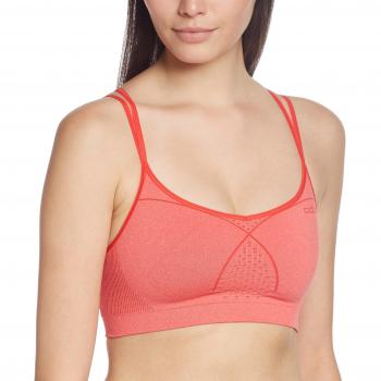 Odlo Bustier Sports Bra Seamless Top Soft - Sujetador para mujer, color Rojo, talla XL