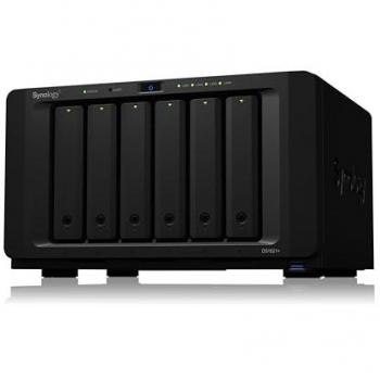 Synology DiskStation DS1621+ 6-Bay NAS Enclosure, 4-Core 2.2GHz Processor, 4GB RAM, No HDD, Black