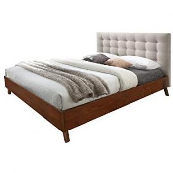 Cama FRANCESCO 160x200cm - Tela beige