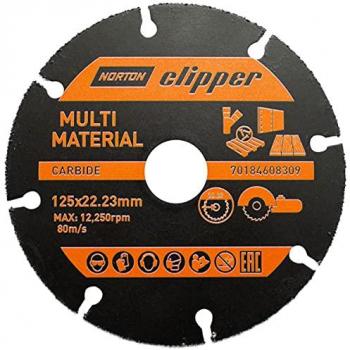 Disco de metal duro multimaterial 125 mm Norton Clipper 22,23