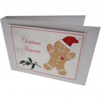 tarjetas de algodón blanco Valor Rango Recuerdos de Navidad Gingerbread Man Diseño de Navidad Tiny Valor álbum
