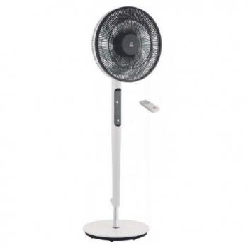 Ventilador de Pie FM Calefacción P-420 DC 40CM Negro, Bajo Consumo 3W, Mando a Distancia, Oscilante, Altura Regulable 45W