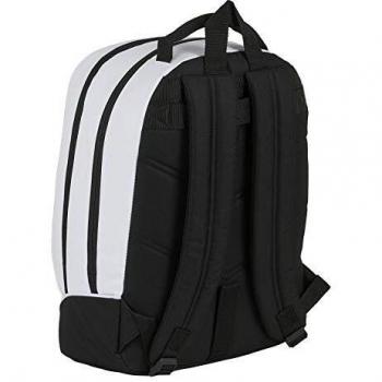 Safta Real Madrid, Mochila Unisex Niños, Blanco/negro, 320x200x420 Mm