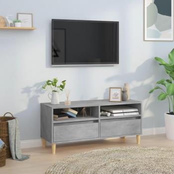 Mueble para TV de madera multicapa gris hormigón 100x34,5x44,5 cm