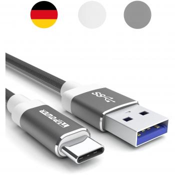 K08 Cable USB C a 3,0 Tipo C 1,5m Quick Charge para Samsung Galaxy S9 S8 Plus Duos A8 A7 A5 A3 2017 2018 LG G7 Thinq V30s Sony Xperia XZ3 XZ2 Premium compact