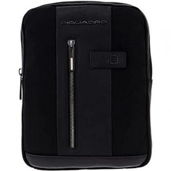 Piquadro Brief 2 - Bolso de hombre en negro con cremallera