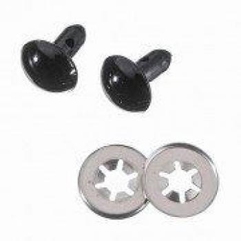 efco Ojos de Seguridad uds. Negro, 12 mm, 2-Piece