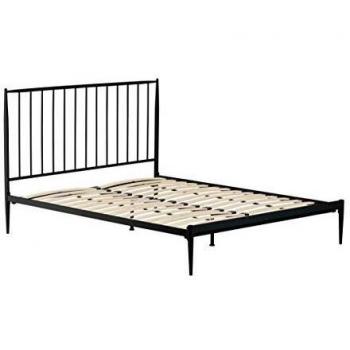 Kave Home - Cama Natacha 150 x 190 cm, color grafito