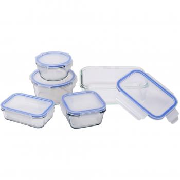 Swiss Home Q1840 - Set de recipientes herméticos, 8,5 cm, color azul