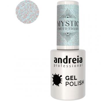 Esmalte semipermanente glitter misterioso azul y dorado translúcido de Andreia Professional The Gel Polish MS1 10.5ml