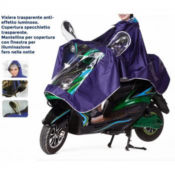 Funda Impermeable Unisex Universal para Scooter y Motos Azul Reflectante