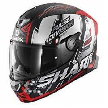 Casco de moto Shark SKWAL 2.2 NOXXYS Mat KRS, Negro/Blanco/Rojo, XS