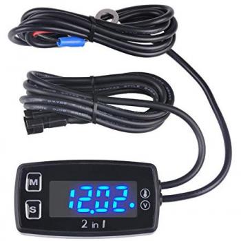 Runleader RL-TM008 LED Digital thermometer voltmeter temperature meter for pit bike ATV outboard glider lawn mower boat marine