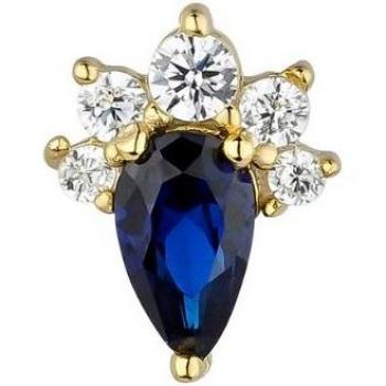 Ear Candy - Piercing Loida de plata bañado en oro 18k
