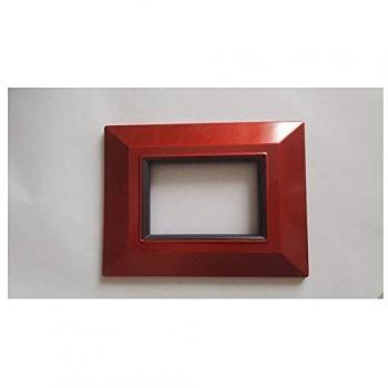 Placa Compatibles Axolute Bticino Color Rojo Metálico - 3 Foros