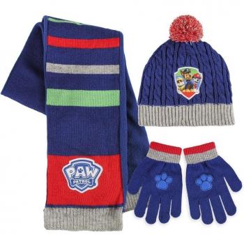 Conjunto gorro guantes bufanda premium Patrulla Canina