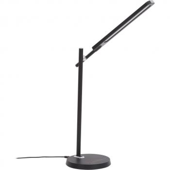 Lámpara de mesa LED 'Valtorin' negra con dimmer táctil, hecha de plástico
