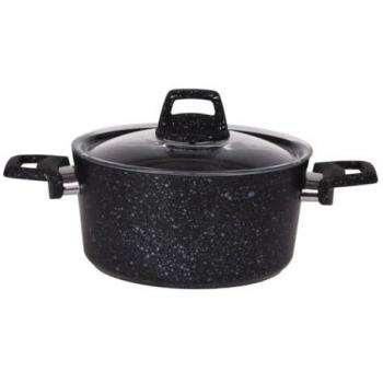 Cacerola con Tapa de Aluminio Excellent Houseware, Dimensiones: 20 x 10 cm, 22 x 10.5 cm, 24 x 11 cm, Capacidad: 2.7 L