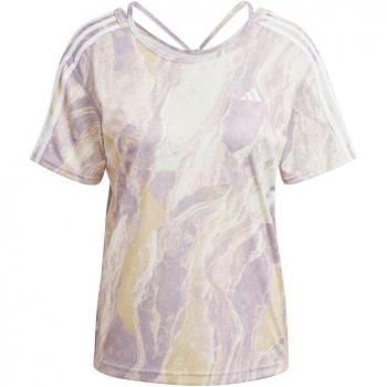Camiseta de running adidas Move for the Planet AirChill mujer, manga corta, color rosa lila, talla XS