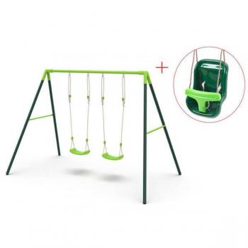 Columpio Metal Doble Olea con Asiento Bebé
