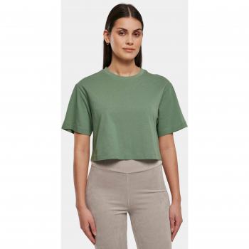 Urban Classics Women's Short Oversized Green Cotton T-Shirt