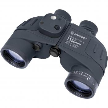 Bresser Nautic 7x50 WD Prismáticos con Brújula, Negro