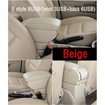Apoyabrazos Doble Capa de Cuero para Hyundai Elantra Touring i30 FD i30cw 2007 - Consola Central con Caja de Almacenamiento