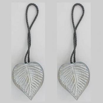 Set 2 Alzapaños de Madera Imantados Ottawa en Gris Envejecido
