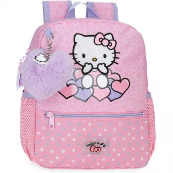 Mochila Hearts & Dots con bolsillos laterales 33 cm