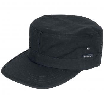 Vintage Industries US Cap Ripstop Unisex Gorra Negro, 100% algodón,