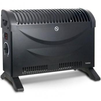 Briebe Radiador Convector Eléctrico, Termostato Ajustable, Bajo Consumo, Silencioso, Portátil con Asas de Transporte, 3 Niveles de Potencia: 750W