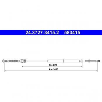 Cable de freno de mano ATE 24.3727-3415.2 con alta resistencia y durabilidad