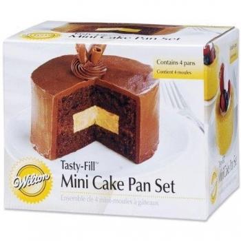 Wilton Moldes para Mini-bizcochos Rellenos, 2 Piezas, Acero, Centimeters