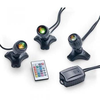Set de 3 Focos LED RGBW para Estanque y Jardín Pontec PondoStar