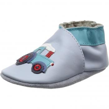 Pantuflas Robeez para bebé Tractor Azul