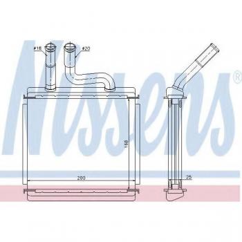 Intercambiador de calor para calefacción interior NISSENS 76507, radiador de calefacción NISSENS 76507