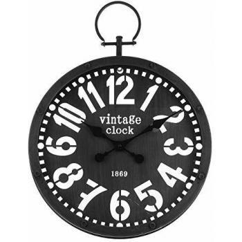 Reloj de Pared Gousset en Metal Gris Oscuro Ø 45 cm - Estilo Contemporáneo