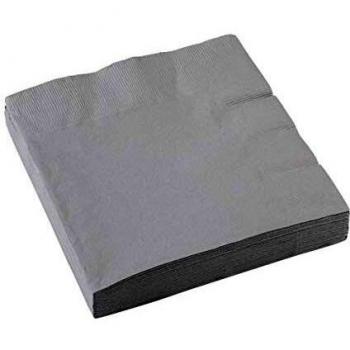 amscan Servilletas Grandes, Papel, Plata