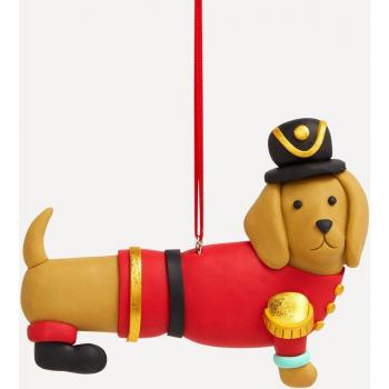 Colgante Perro salchicha soldado Navidad