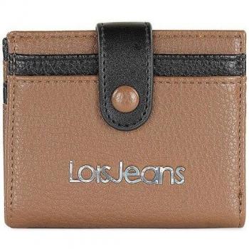 Lois Cartera para Mujer 307198 Marrón con Protección RFID, Eco Piel Vegana, Monedero y Tarjetero Integrado