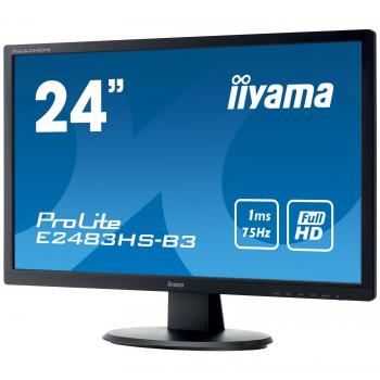 iiyama Prolite E2483HS-B3 24 Full HD LED Mate Plana Negro Pantalla para PC LED Display - Monitor