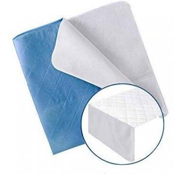 UMI. Essentials Colchón Protector Impermeable con Alas Almohadillas Reusables Lavables Incontinencia Patrón Cuadrado Adultos Bebes y Niños - 70 x 90 cm