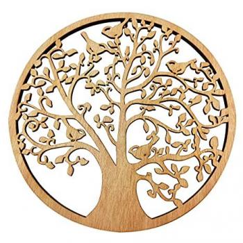 Colgante Árbol de la Vida Dorado de Madera 30*1*30cm