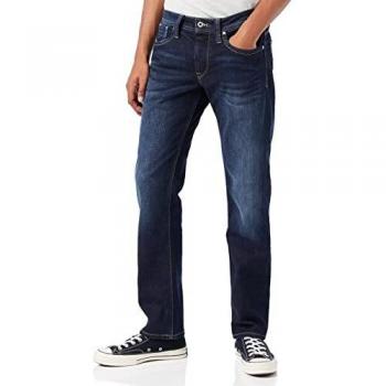 Pepe Jeans Men's Straight Leg Cash Denim Jeans - Blue Distressed 38/34