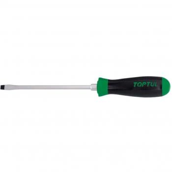 Destornillador plano TOPTUL FAHB1020, 10 mm de ancho, longitud de 200 mm, con perno hexagonal