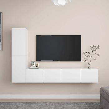 Set de muebles de salón TV 4 piezas madera de ingeniería 80 x 30 x 30 cm